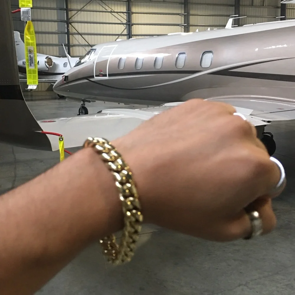 CUBAN LINK BRACELET REAL 18K GOLD DE ROSSI MADE IN ITALY ***LIFETIME WARRANTY***